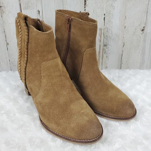 Naughty Monkey Suede Booties Tan Size 8naug - Picture 2 of 9